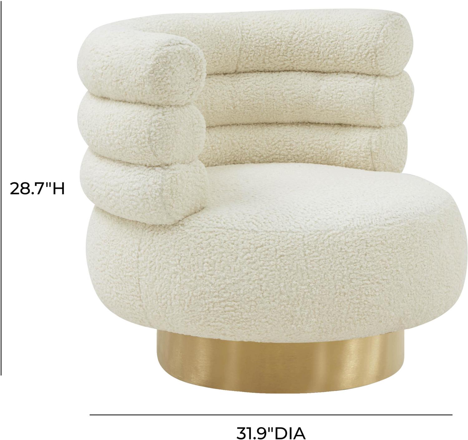 black velvet occasional chair Tov Furniture Accent Chairs Cream
