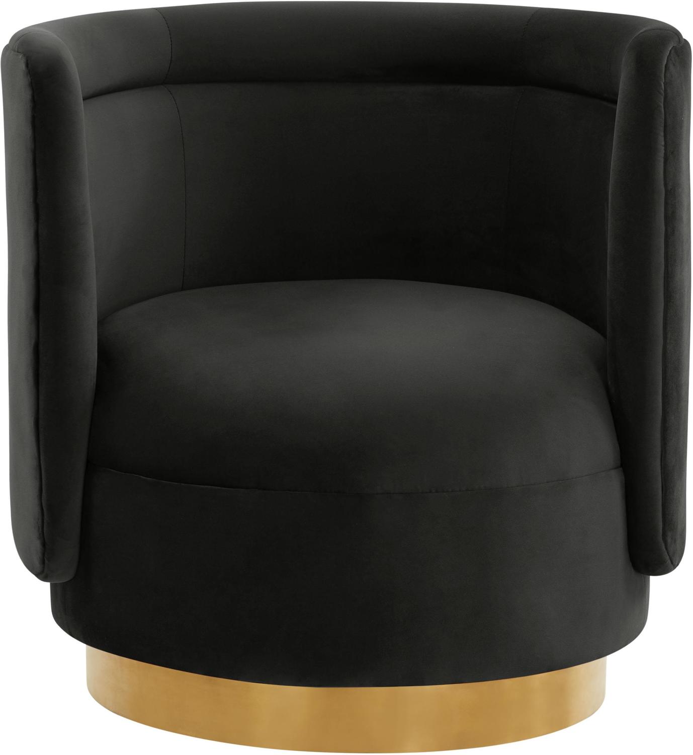 black chair with arms Tov Furniture Accent Chairs Black
