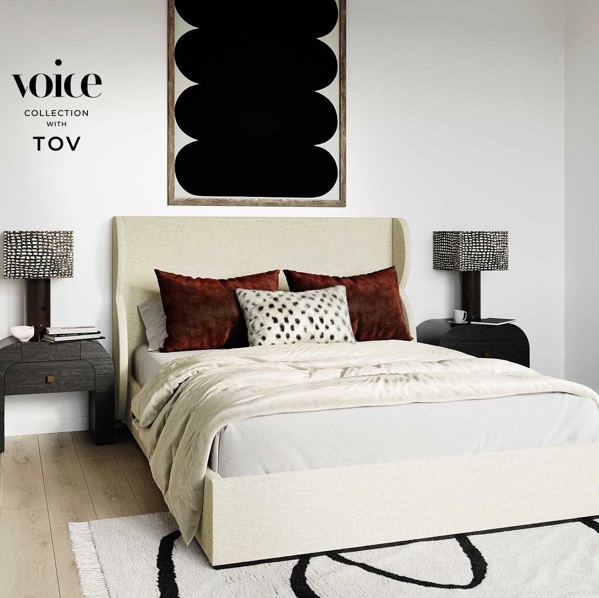 king upholstered bed frame with storage Tov Furniture Beds Beige