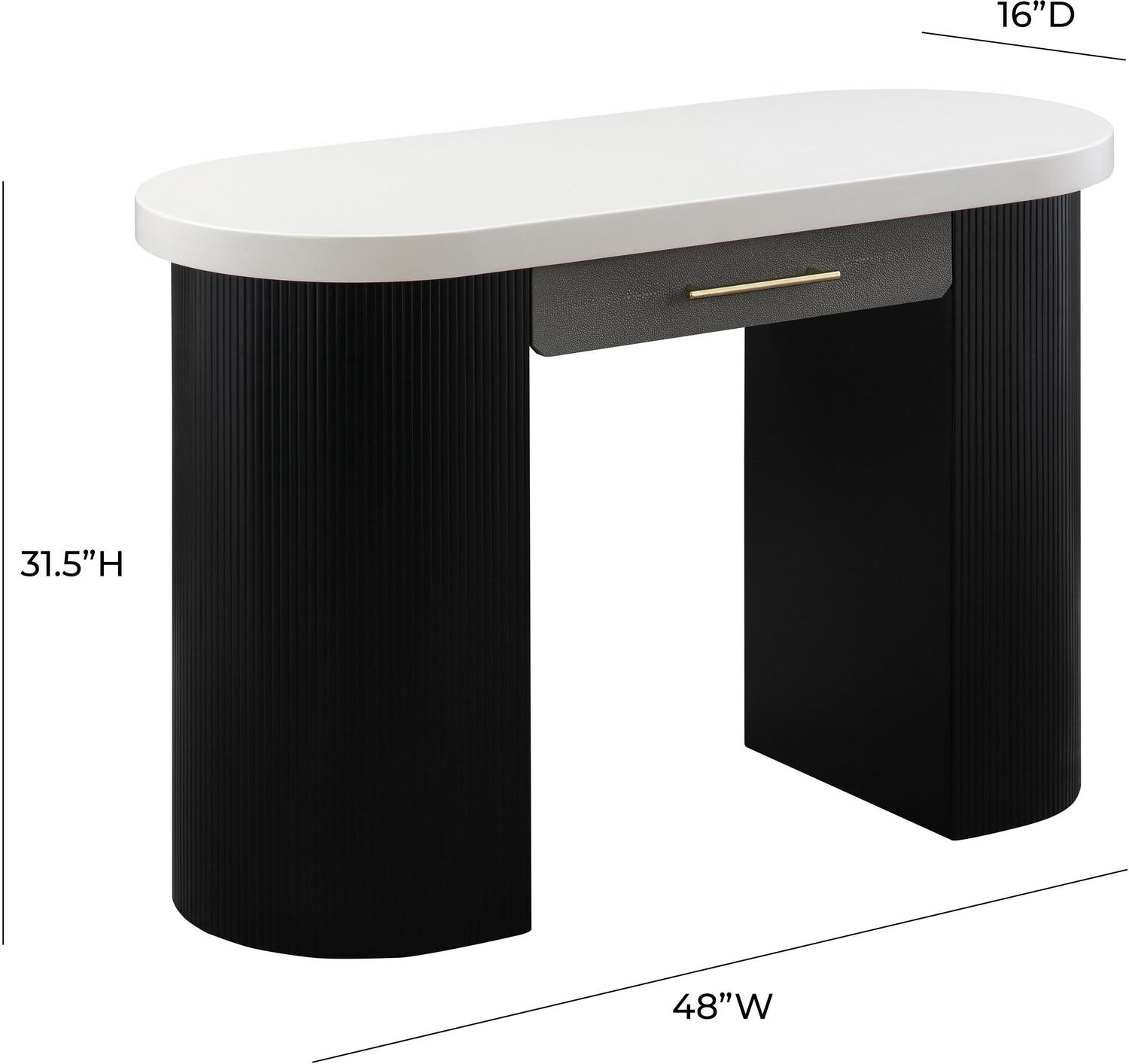 storage desk with drawers Tov Furniture Desks Charcoal,Cream