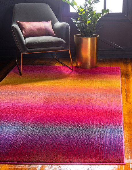 dark area rug Unique Loom Area Rugs Pink Machine Made; 8x5