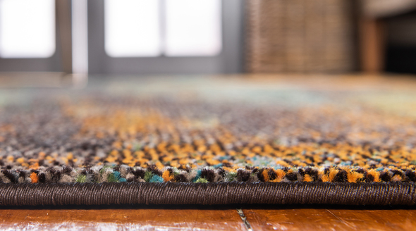 orange and gray rug Unique Loom Area Rugs Multi Machine Made; 3x2