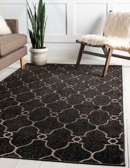 carpet design for floor Unique Loom Area Rugs Black Machine Made; 6x4