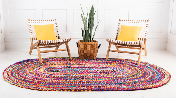 7 rug Unique Loom Area Rugs Multi Hand Braided; 10x8