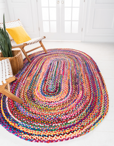 living colors rugs Unique Loom Area Rugs Multi Hand Braided; 5x3