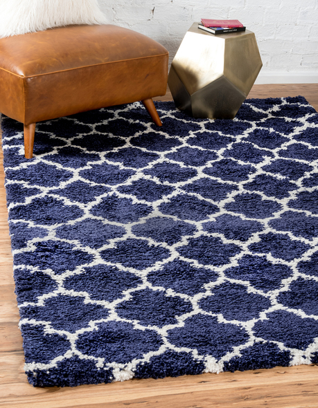 3 x 12 runner rug Unique Loom Area Rugs Navy Blue Machine Made; 10x8