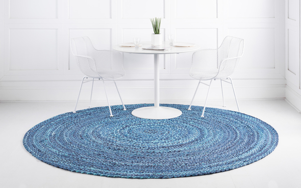 large room size rugs Unique Loom Area Rugs Blue Hand Braided; 8x8