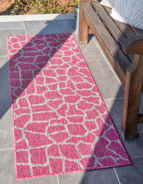white shag rug Unique Loom Area Rugs Pink Machine Made; 6x2
