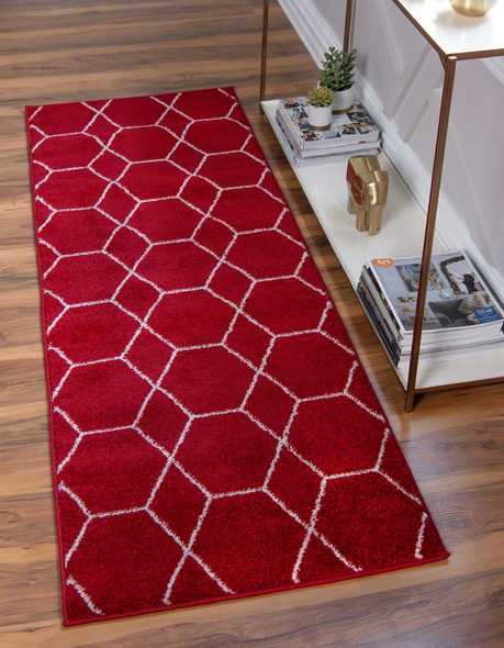9 x 9 rug Unique Loom Area Rugs Red Machine Made; 6x2