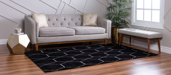 dark gray shag rug Unique Loom Area Rugs Black Machine Made; 12x9