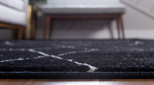dark gray shag rug Unique Loom Area Rugs Black Machine Made; 12x9