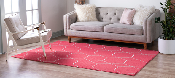 the rug spot Unique Loom Area Rugs Pink Machine Made; 5x3