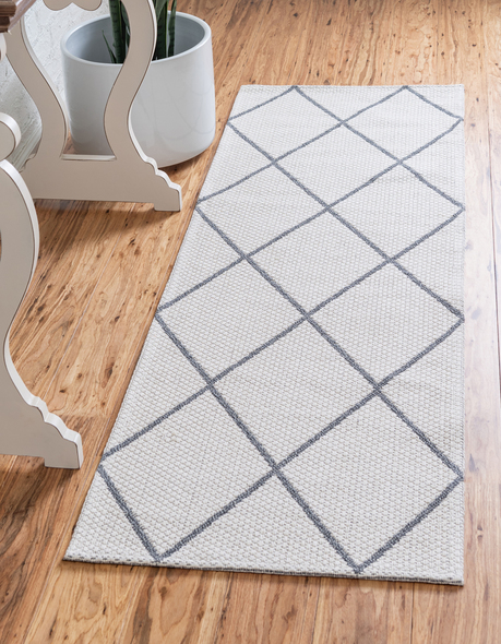 grey kitchen runner rug Unique Loom Area Rugs Ivory/Gray Machine Made; 6x2