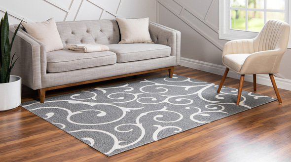 cheap floor rugs Unique Loom Area Rugs Dark Gray/Ivory Machine Made; 10x7