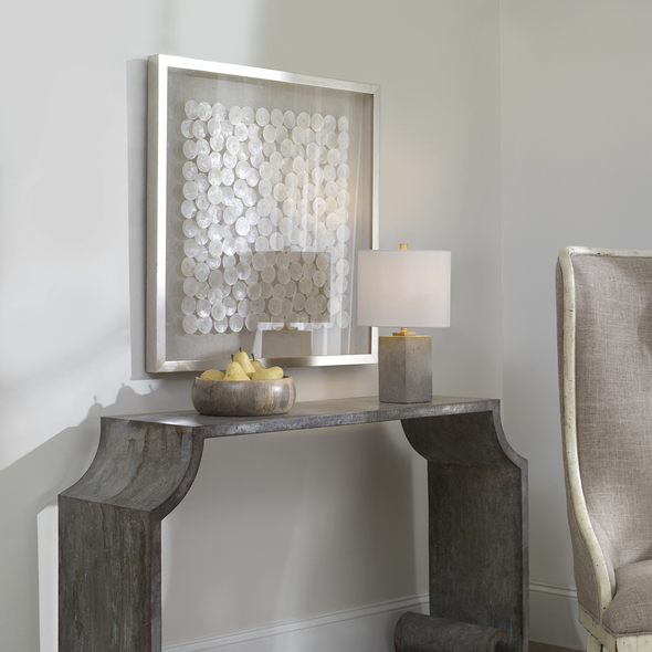 gold picture frames for wall Uttermost Shadow Box / Wall Art Known As The Windowpane Oyster For Its Transparent Qualities, The Natural Layered Capiz Shells Shimmer In This Shadow Box Style Wall Piece. Placed Over A Flax Toned Linen Backing In A Pine Wood Frame Finished In Brushed Silver.