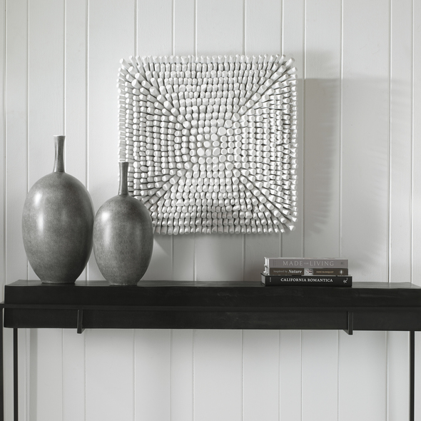 glass flower wall art Uttermost Wood Wall Panel Creating The Feel Of Casual Coastal Living, This Beech Wood Wall Panel Features A Matte White Finish, Creating A Fresh Yet Relaxed Look That Will Transport You To Your Favorite Summer Getaway.