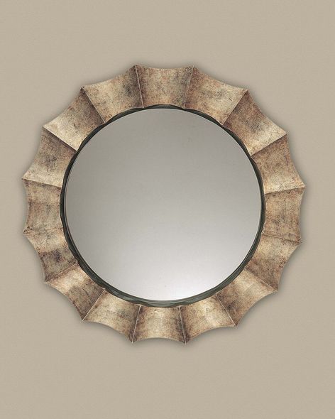 mirror decorator Uttermost Modern Round Mirrors Kinder Tarnished Silver With Black.