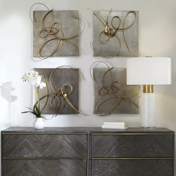 all modern wall art Uttermost Metal Wall Art Hand Forged Gold Leaf Metal Art Attached To A Metal Plaque Finished In A Lightly Burnished Silver Leaf.
