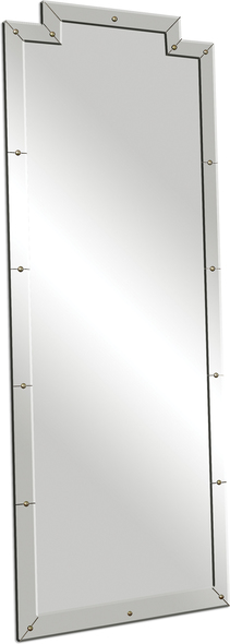 utter most Uttermost Framed Leaner Mirrors The Frame Is Constructed Of Smoked Beveled Mirrors Accented With Rounded Antiqued Gold Nail Heads.