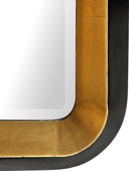 freestanding mirrors for sale Uttermost Metallic Gold Wall Mirrors Deep Forged Iron With Tapered Sides Finished In A Lightly Antiqued Metallic Gold Leaf On The Inside, And A Heavily Distressed Black With Gold Undertones On The Outside.