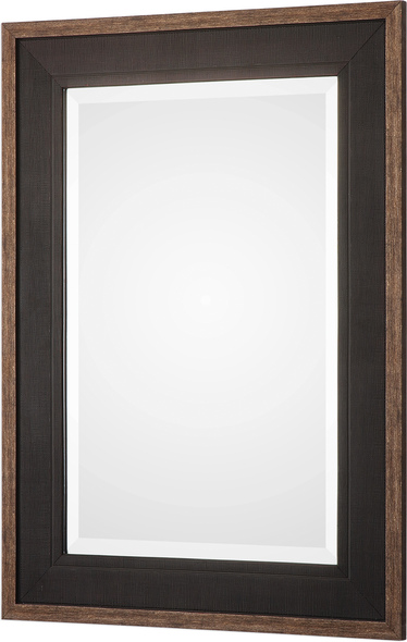 silver framed bathroom mirror Uttermost Rustic Black Mirror This Solid Pine Frame Has A Mesh Texture Surface Finished In A Rustic Black, Accented With A Distressed Aged Bronze Outer Edge.