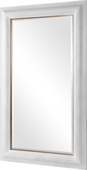 oval mirror frame ideas Uttermost Large White Mirror This Mirror Features An Elegant Wooden Frame With Graceful Curves Finished In A Distressed White With A Petite Gold Inner Liner. The Piece Has A 1 1/4" Bevel And May Be Hung Horizontal Or Vertical.