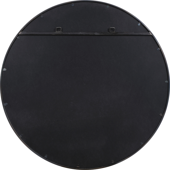 floor mirror 80 Uttermost Round Iron Mirror This Sophisticated Round Mirror Showcases A Solid Iron Frame With A Raised Rounded Edge Finished In An Aged Black. The Simplicity Of The Design Enables Easy Placement In An Array Of Styled Spaces.