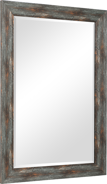 tall mirror floor Uttermost Rustic Silver & Bronze Mirror This Mirror Showcases A Heavily Burnished Wash With Antique Silver And Copper Bronze Undertones For A Contemporary, Yet Rustic Look. The Beveled Mirror May Be Hung Horizontal Or Vertical.