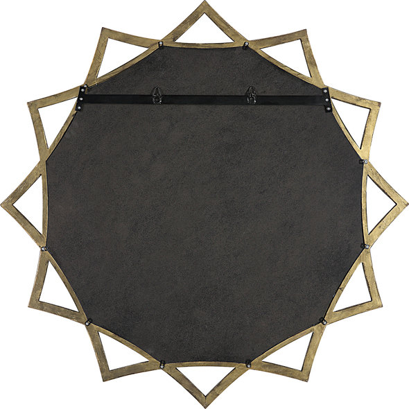contemporary framed mirror Uttermost Antique Gold Star Mirror This Mirror Features An Antique Gold Finished Frame With Organic Ribbed Texture, Adding A Subtle Tribal Feel. Mirror Is Completed By A 1" Bevel.