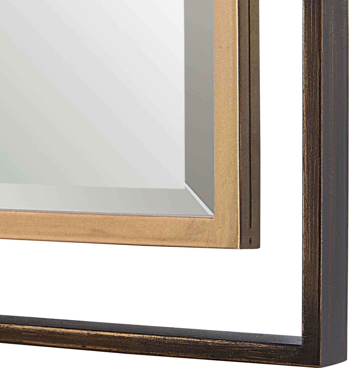 mirror design ideas Uttermost Tall Bronze & Gold Mirror This Iron Frame Features A 3-dimensional Design With An Outer Frame Finished In Distressed Rustic Bronze, Accented By A Lightly Antiqued Gold Leaf Inner Frame. This Mirror Is Complemented By A 1 1/4" Bevel And May Be Hung Horizontal Or Vertical.