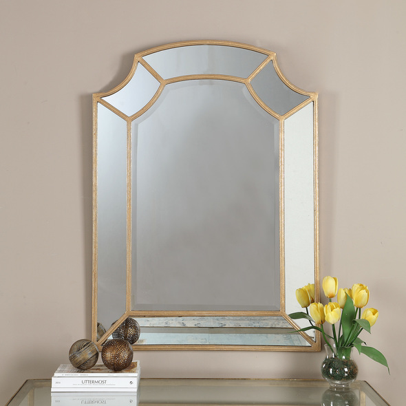 mirror design ideas Uttermost Gold Metal Arch Mirrors Hand Forged Metal Finished In A Lightly Antiqued Gold Leaf.