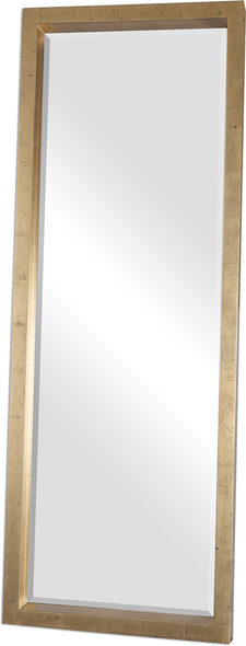 bathroom stand up mirror Uttermost Gold Leaner Mirrors Deep Solid Wood Frame Finished In A Lightly Antiqued Gold Leaf.