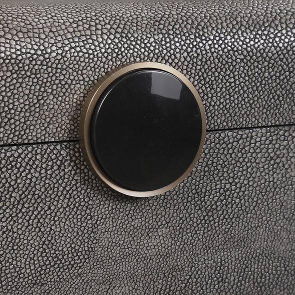 painting ideas for wall Uttermost Decorative Boxes Inspired By The Art Deco Era, This Decorative Box Showcases A Faux Smoke Gray Shagreen Wrapped Exterior Accented By A Brushed Antique Brass And Black Enamel Closure. The Interior Is Finished In Matte Black.