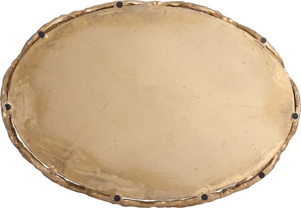 modern oval bathroom mirror Uttermost Decorative Bowls & Trays Frame Made From 100% Cast Iron, This Tray Is Finished In Gold Leaf With Noticeable Distressed Details And A Mirrored Bottom.