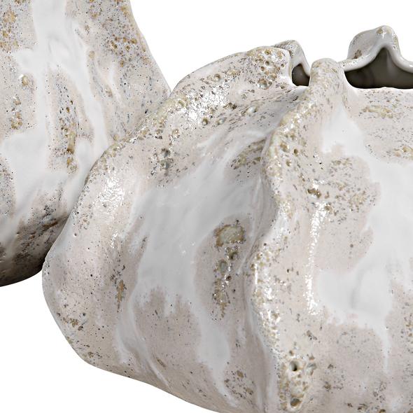 clear glass vase ikea Uttermost Vases Urns & Finials Taking Cues From Coastal Style, These Ceramic Vases Are Finished In An Ivory And Beige Glaze With Noticeable Sand Texture And Organic Curved Lines. Sizes: S-10x5x10, Lg-8x9x8.