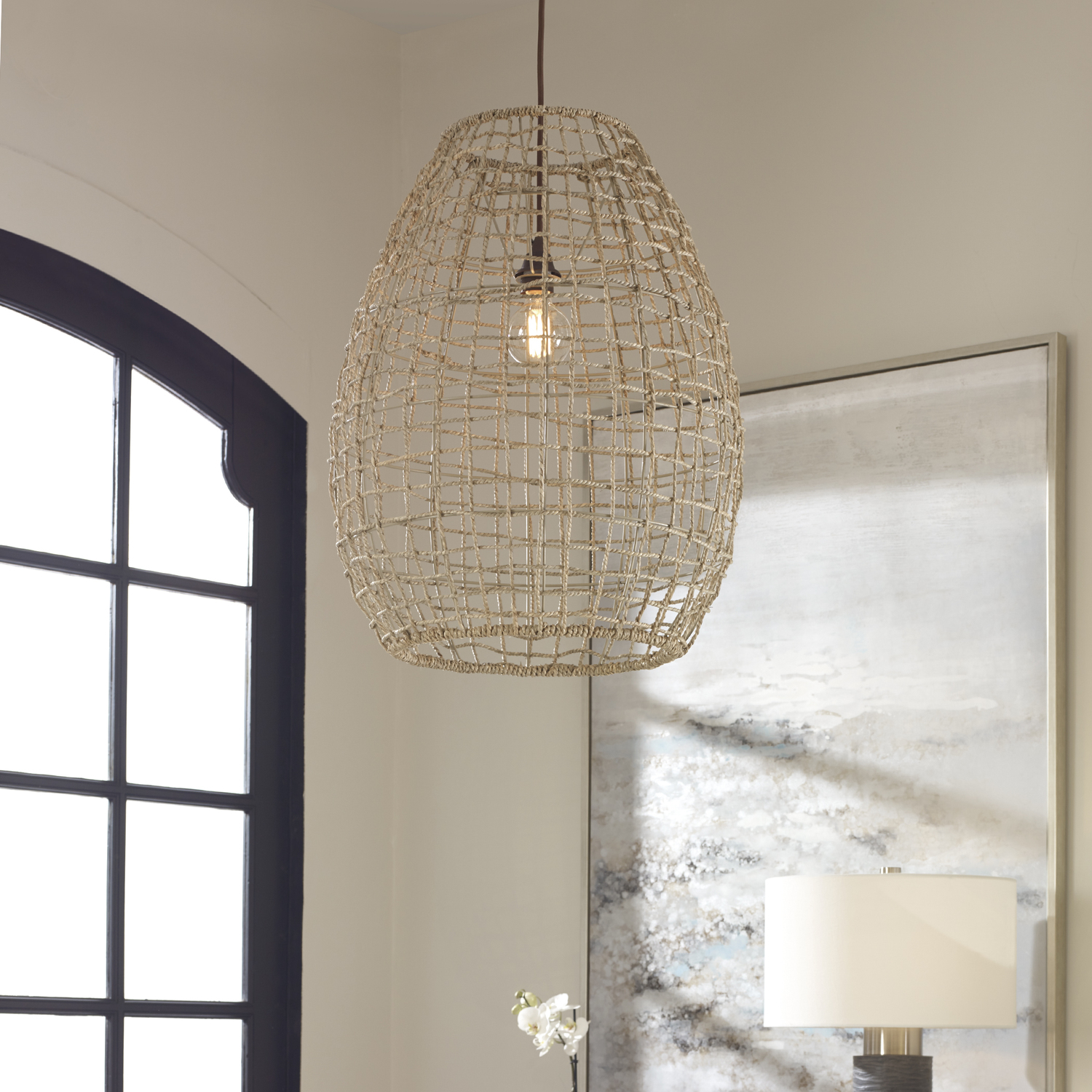 light shades for ceiling lights Uttermost Pendant Natural Woven Seagrass