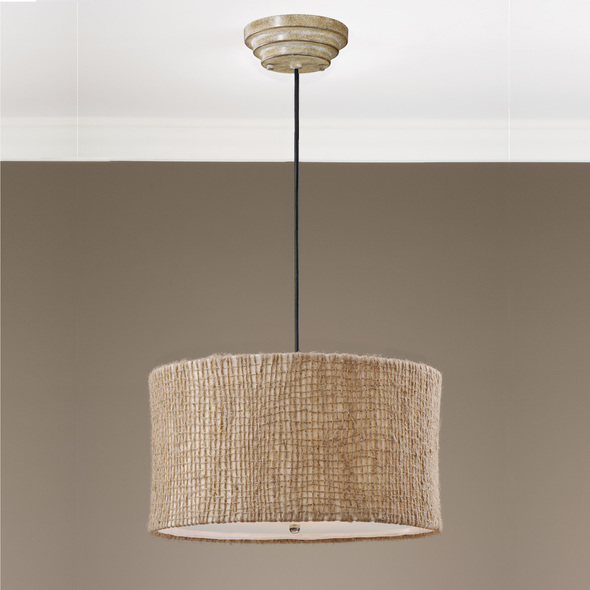 black drum pendant Uttermost Drum Pendants Natural Twine With An Open Weave Construction And A Beige Liner And Frosted Glass Diffuser. NA