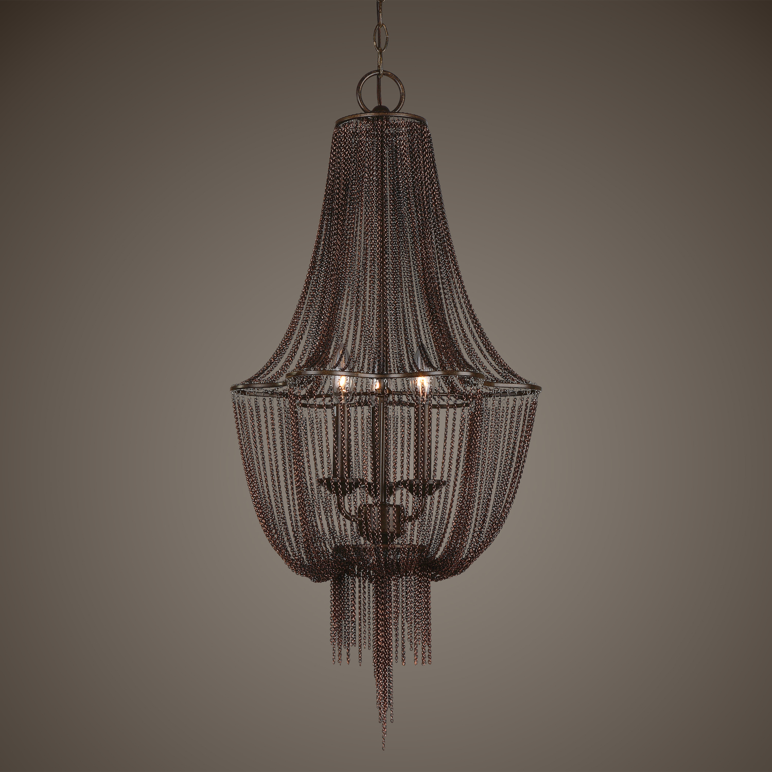 small ceiling light fixture Uttermost Chandeliers Draped Jewelry Chain Finished In A Dark Oil Rubbed Bronze With Gold Highlights. NA