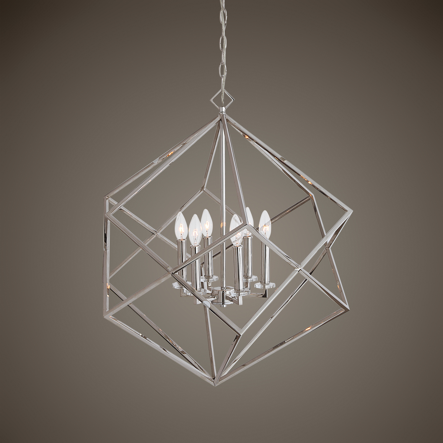 ceiling lights for showers Uttermost Pendants / Mini Chandeliers Polished Nickel