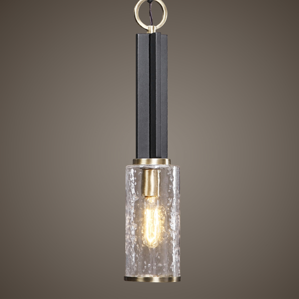 types of ceiling lights for kitchen Uttermost Mini Pendants Black & Antique Brass