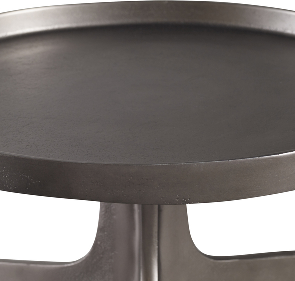 end table decor ideas Uttermost Accent & End Tables Providing An Organic Global Feel, This Cast Aluminum Accent Table Features A Shapely Curved Base And Round Top, Finished In A Textured Nickel.