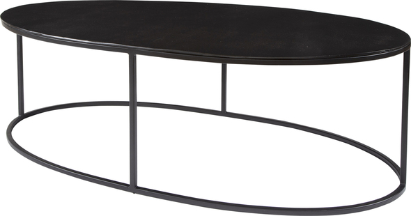 small storage side table Uttermost Cocktail & Coffee Tables Simplistic Industrial Style Coffee Table, Constructed In An Aged Black Iron Featuring A Cast Textured Aluminum Slab Top Finished In A Plated Antique Black.
