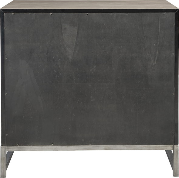 dresser cheap near me Uttermost Chests & Cabinets Layered In Oak Veneer In A Soft Mushroom Gray Finish, This Solid Wood Three Drawer Chest Showcases A Geometric Studded Design Finished In Aged Pewter Paired With Mirror Accented Hardware Atop A Coordinating Solid Iron Base.