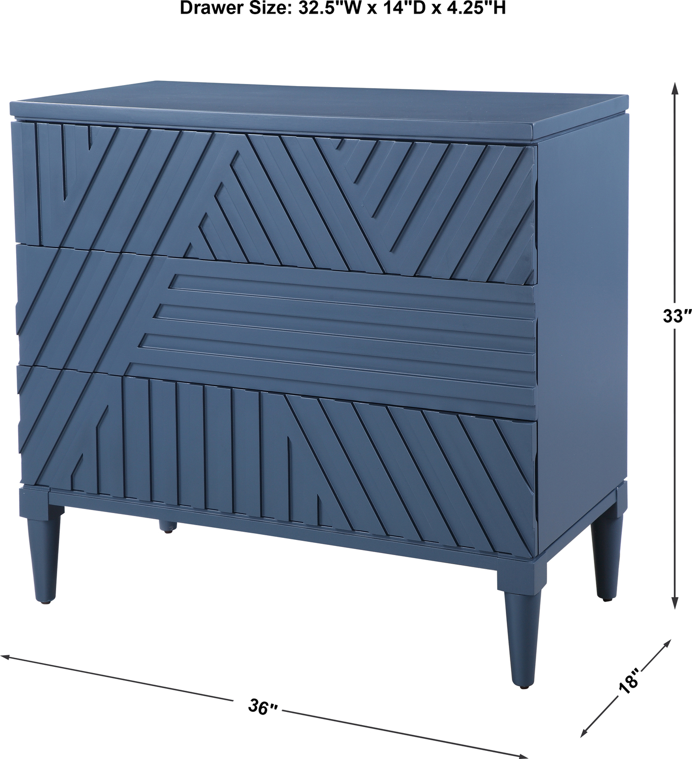 2 door storage cabinet Uttermost Chests & Cabinets Refreshingly Modern, This Geometric Accent Chest Features Carved Drawer Fronts, Creating A Monochromatic Statement In A Deep Sea Blue Finish.