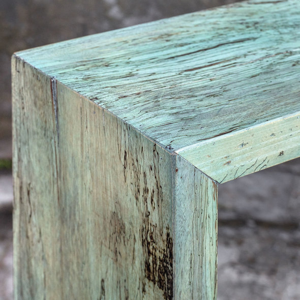 modern table base Uttermost Console & Sofa Tables This Fun Statement Console Table Features Naturally Spalted Tamarind Wood, Finished In A Soft Caribbean Blue-green. Cracks And Variations In The Grain Are Natural To This Type Of Wood.