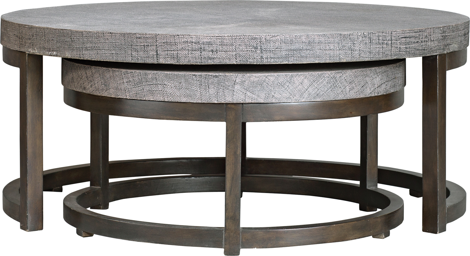small rectangular side table Uttermost Accent & End Tables Offering Versatile Function With Modern Influences, This Duo Features Burlap Wrapped Tops Heavily Glazed In A Taupe Wash, With Solid Hardwood Bases Finished In A Hand Rubbed Black Coffee. Small Table Is 15"H.