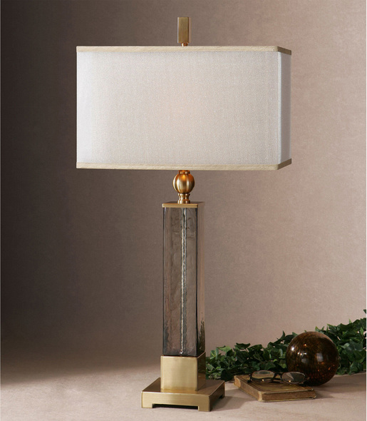 decorative tree lights outdoor Uttermost Amber Glass Table Lamps Textured Light Amber Glass Accented With Plated Brushed Brass Details. Carolyn Kinder