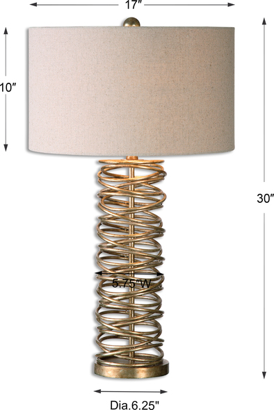 table lamp with speaker Uttermost Metal Ring Table Lamps Layered Metal Rings Finished In A Heavily Antiqued Silver Champagne.