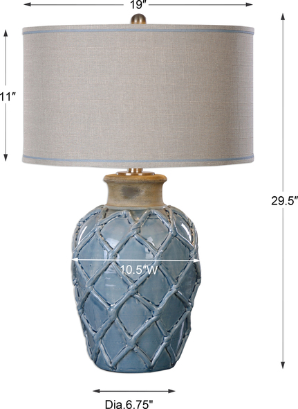 tiny led lights for models Uttermost Pale Blue Table Lamp Pale Blue Ceramic With A Hand Applied Hammock Weave Pattern With A Dusty Bronze Top Accented With Brushed Nickel Plated Details.