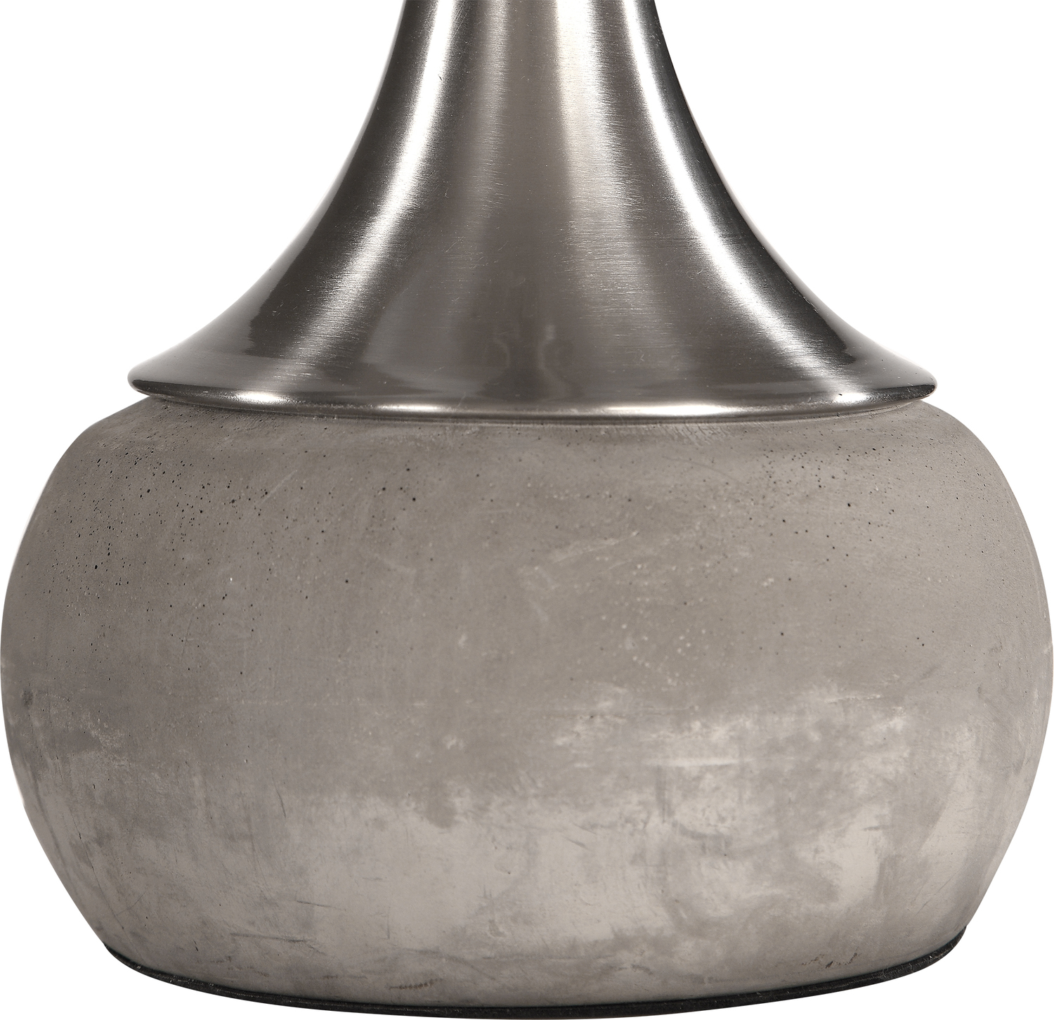 Uttermost Brushed Nickel Lamp Table Lamps This Sleek Spun Metal Base Features A Plated Brushed Nickel Finish, Displayed On A Smoothed Natural Concrete Foot.